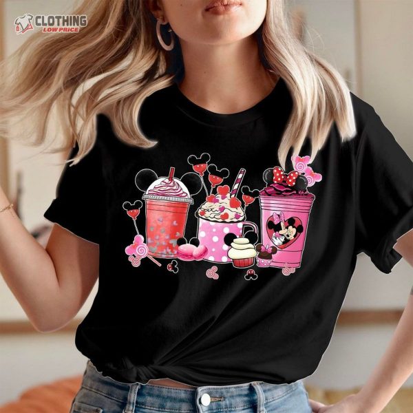Coffe Latte Girl Boy Mouse Head Doodle T-Shirt