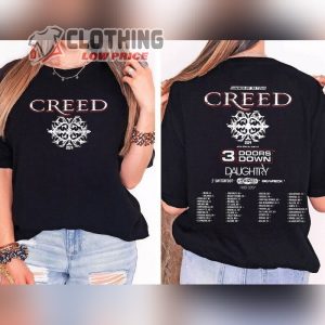 Creed 2024 Tour Summer Of ’99 Tour Shirt, Creed 2024 Concert Shirt, Creed Tickets 2024 Hoodie, Creed 2024 Tour Merch