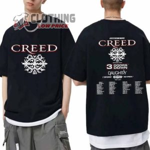 Creed Band 2024 Tour Summer Of ’99 Tour Shirt, Creed 2024 Concert Merch, Rock Band Creed Graphic Shirt, Creed Reunion Tour Merch