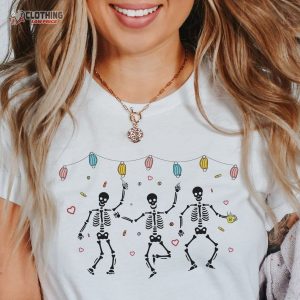 Dancing Skeleton Nurse Shirt Nursing School Valentine Skeleton Dancers T Shirt 3