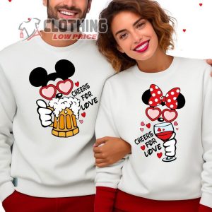 Disney Cheers Is Love Shirt, Vintage Mickey And Minnie Sweatshirt