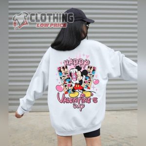 Disney Happy Valentines Day Sweatshirt Valentine Mouse Candy Heart Funny ValentineS Day Shirt Disney Happy Valentines Day Merch 2