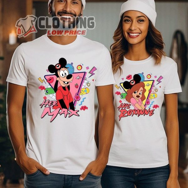 Disney Her Max And His Roxanne Couple Shirt, Retro 90S A Goofy Movie Sweatshirt