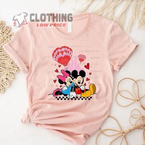 Disney Mickey Minnie Love Sweatshirt, Mickey And Minnie Valentines Tee