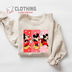 Disney Mickey Minnie Love Sweatshirt, Mickey And Minnie Valentines