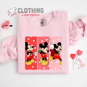 Disney Mickey Minnie Love Sweatshirt, Mickey And Minnie Valentines