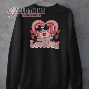 Disney Mickey & Minnie Lovebug Valentine’S Day   Distressed Design   Sweatshirt