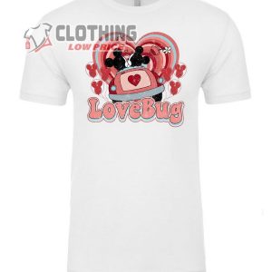 Disney Mickey Minnie Lovebug ValentineS Day Distressed Design Sweatshirt 1