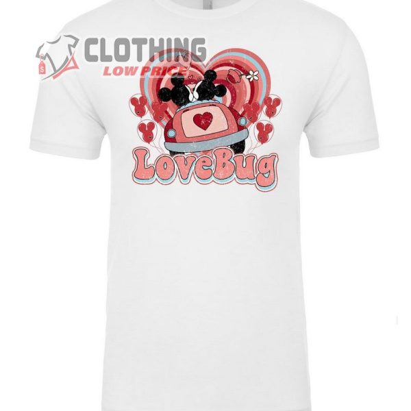 Disney Mickey & Minnie Lovebug Valentine’S Day   Distressed Design   Sweatshirt