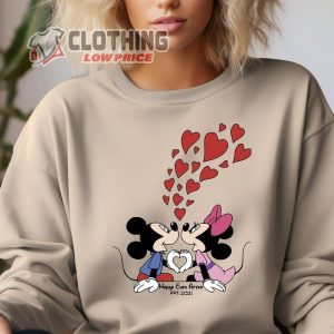 Disney Mickey Valentines Day Sweatshirt, Dineyworld Ears Valentines Day Hearts