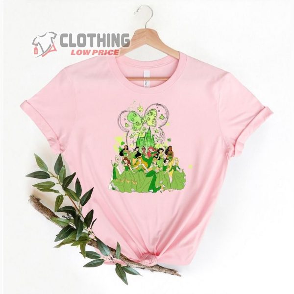 Disney Princess St Patricks Day T-Shirt, Disney Princess Shamrock Shirt, Saint Patrick’S Day Family Shirt, Saint Patrick’S Disney Gift