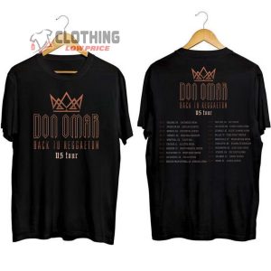 Don Omar Back To Reggaeton US Tour Tickets Merch, Rapper Don Omar Tour 2024 Fan Gifts Shirt, Don Omar Mohegan Sun T-Shirt