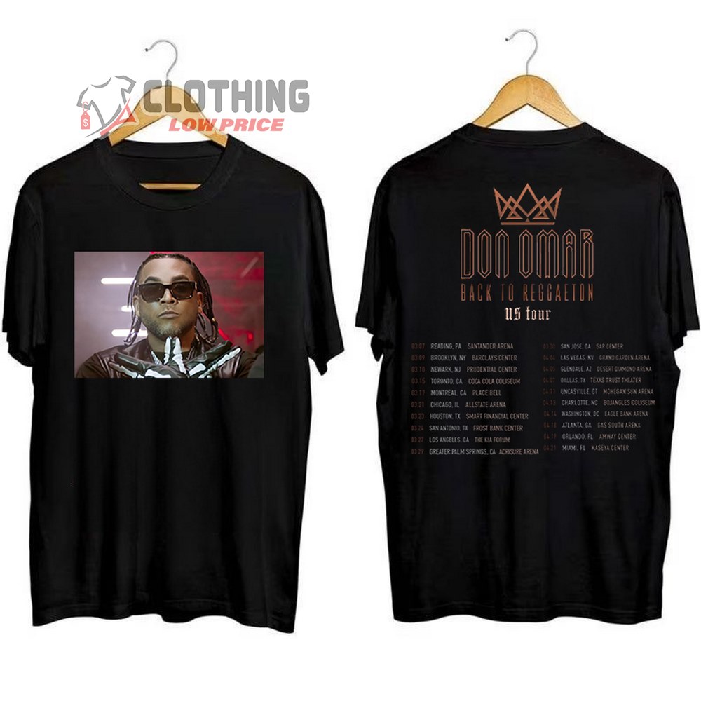 Don Omar Tour 2024 Merch, Don Omar Presale Code Shirt, Back To