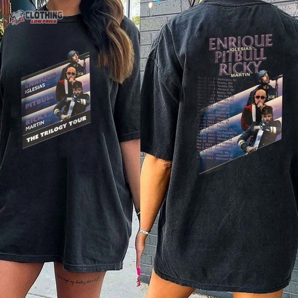 Enrique Iglesias Pitbull Ricky Martin The Tour Shirt, The Trilogy Concert Shirt, Music Tour Shirt Sweatshirt Hoodie