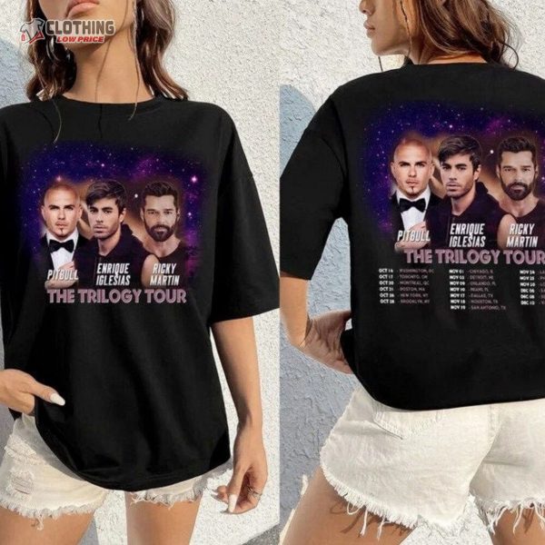 Enrique Iglesias Pitbull Ricky Martin, The Trilogy Tour 2023 Shirt