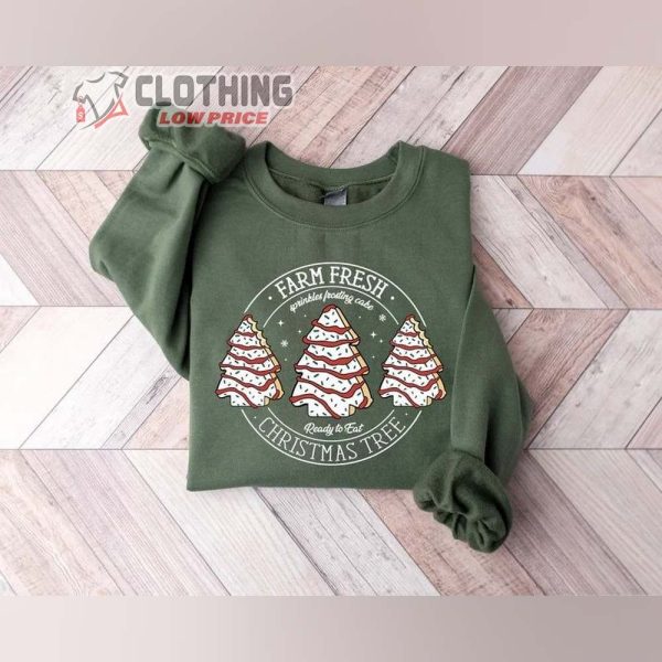 Farm Fresh Christmas Shirt, Christmas Cake Sweatshirt,Christmas Tree Farm Shirt, Funny Christmas Sweatshirt ,Christmas Tree Cake Gift