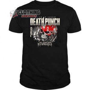 Five Finger Death Punch With Ice Nine Kills Merch, Five Finger Death Punch Tour 2024 Shirt, 5 Finger Death Punch Covers T-Shirt