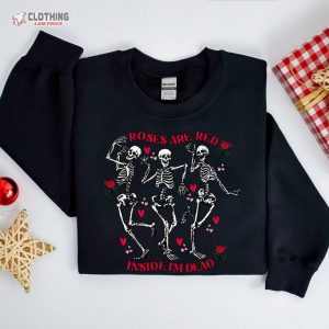 Funny Valentine’S Day Sweatshirt, Skeleton Sweatshirt Dancing Skeleton Sweatshirt