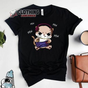 Gamer Cat Playing Shirt, Funny Videogaming Kitty Shirt, Funny Gamer Shirt, Trendig Tee For Gamer, Gaming Tee Gift