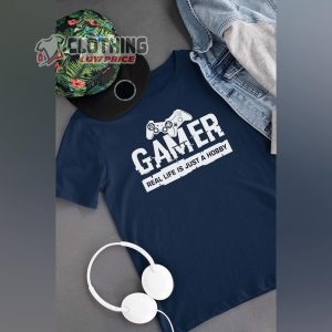 Ghetto Gamer Real Life Is Just A Hobby Shirt, Video Games T-Shirt, Teenager Shirt, Video Gamer Shirt, Gamer Tee Gift