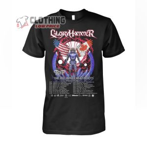 Gloryhammer Red White And Hoots Tour 2024 Merch Gloryhammer US Tour 2024 Shirt Gloryhammer Red White And Hoots North America Tour T Shirt