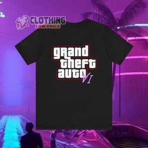Grand Theft Auto VI T Shirt GTA 6 Official Game Release GTA 6 Shir1