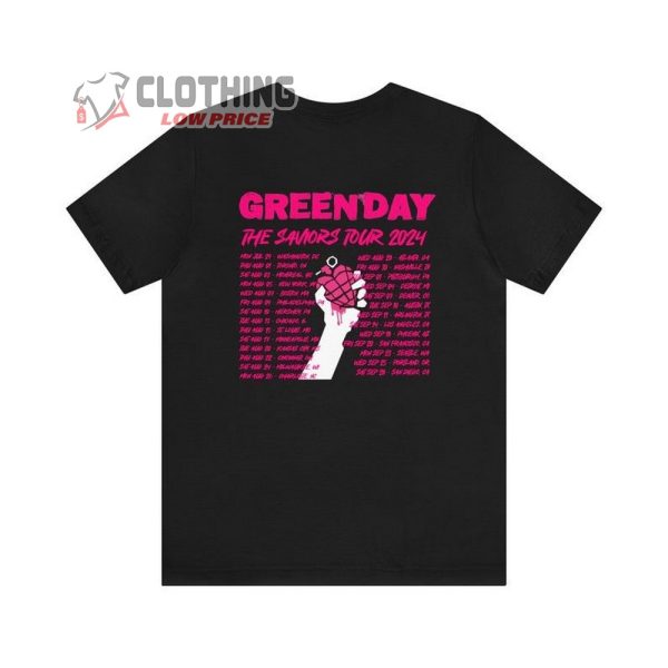 Green Day 2024 Unisex Merch, The Saviors Tour 2024 Shirt, Green Day Tour Dates Tickets 2024 T-Shirt