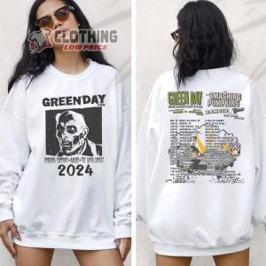 Green Day Concert 2024 Sweatshirt Green Day Tour 2024 Tee Green Day Band Graphic Sweatshirt 1