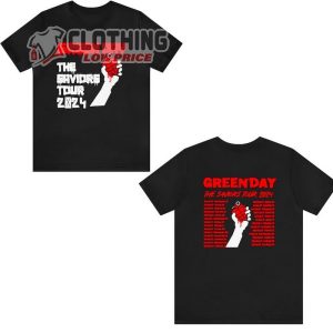 Green Day The Saviors Tour 2024 Shirt, Green Day Saviors Tour Setlist Shirt, Green Day The Saviors Tour Merch
