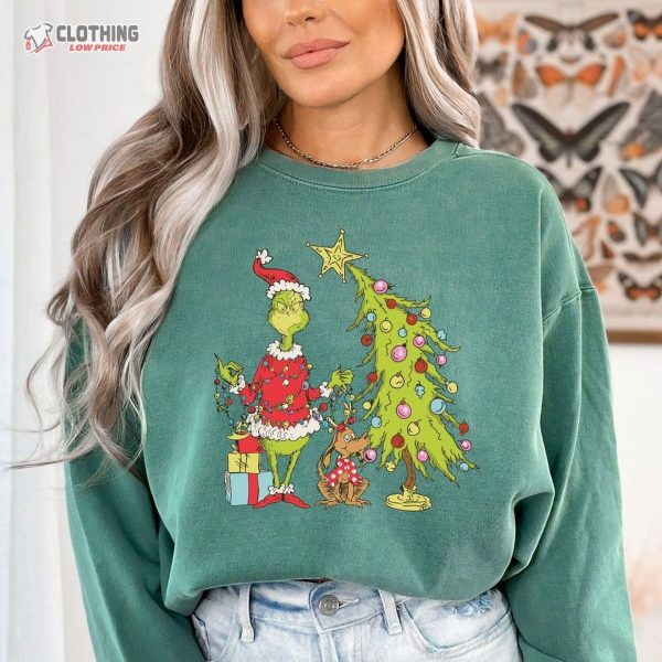 Grinch Christmas Tree Sweatshirt, Grinch Christmas Shirt, Grinchmas Shirt