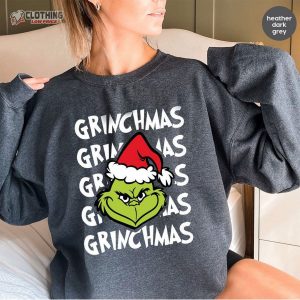 Grinch Long Sleeve Shirts Christmas Sweatshirts Grinchmas Hoodie 1