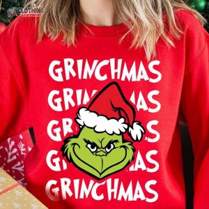 Grinch Long Sleeve Shirts Christmas Sweatshirts Grinchmas Hoodie 3