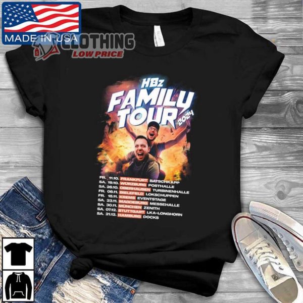 HBZ Family Tour 2024 Merch, HBZ Family Tour Dates Shirt, HBZ Band Shirt, Hbz Music T-Shirt