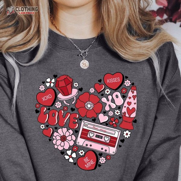Heart Sweatshirt, Valentines Day Shirt Women, Valentine Sweatshirt For Women Valentines Day alentine Shirt