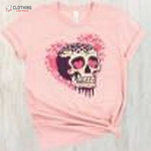 Halloween Skull Valentine Shirt 2023 Funny Halloween Heart Skull Tshirt 1