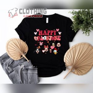 Happy Valentine Mickey And Friends Shirt, Valentine Disney Characters Shirt, Disney Love Shirt, Valentine’S Day Merch