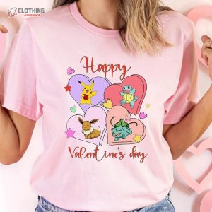 Happy Valentine’S Day Pkm Anime Shirt, Valentine Pikachu Shirt