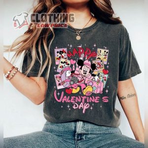 Happy Valentine’S Day Shirt, Mickey And Minnie Shirt, Disney Valentine Shirt, Valentines Day Gifts