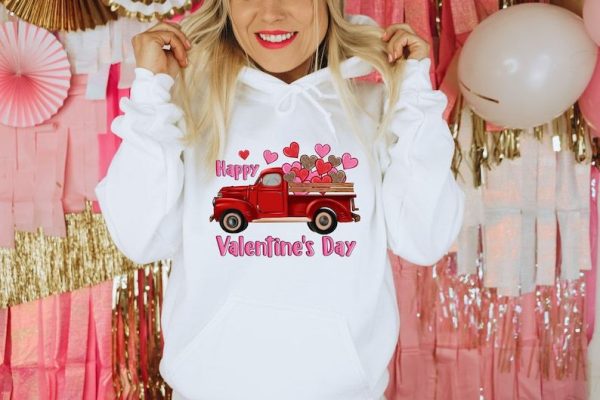 Happy Valentine’S Day Truck Hearts Shirt, Valentines Day Shirts, Valentines Gift, Valentines 2024 Merch