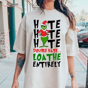 Hate Hate Double HateShirt Merry Christmas Shirt