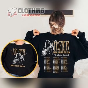 Hozier Tour 2024 Shirt, Hozier Unreal Unearth Tour 2024 Sweatshirt, Hozier Tour Merch, Hozier Unreal Unearth Album Hoodie