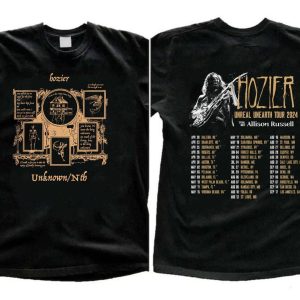 Hozier Unreal Unearth World Tour 2024 T- Shirt, Hozier Tour 2024 Tickets Shirt, Hozier 2024 Tour Merch