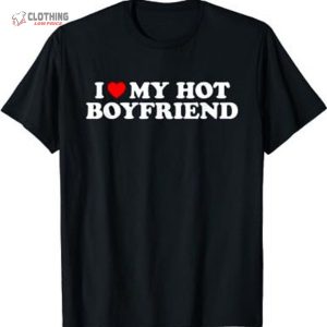 I Love My Girlfriend And Boyfriend Unisex Black T-Shirt
