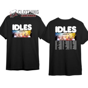 IDLES World Tour Dates 2024 Unisex T Shirt Idles Rock Band Fan Shirt Idles Concert 2024 Merch1