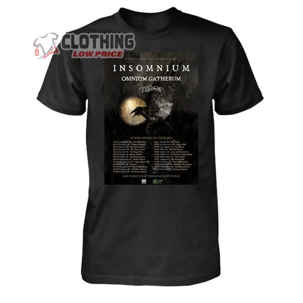 Insomnium Omnium Gatherum 2024 North American Tour Merch, Omnium Gatherum Shirt, Insomnium Tour 2024 T-Shirt