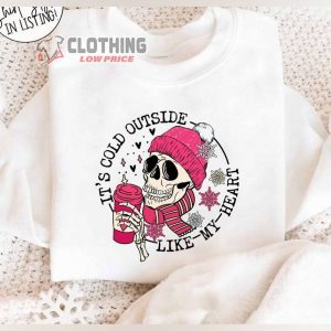 Its Cold Outside Like My Heart Shirt, Valentine Alone T-Shirt, Anti Valentine Day, Valentine Single Shirt, Valentine Gift