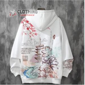 Japanese Sakura Hoodie, Anime Fan Shirt, Japanese Manga Shirt, Beautiful Scene Japan Shirt, Anime Fan Gift