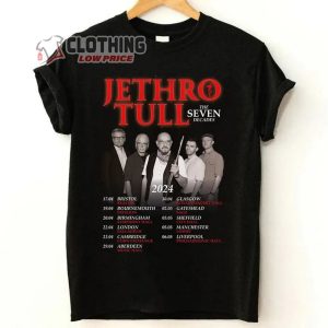 Jethro Tull The Seven Decades Tour Date 2024 Merch, Jethro Tull Tour 2024 Shirt, Jethro Tull Gift Fans Music T-Shirt
