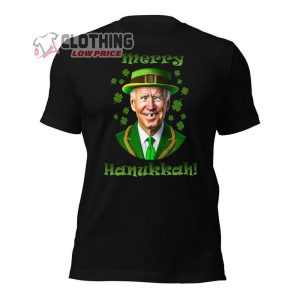 Joe Biden Happy Hanukkah St. Patrick’S Day Shirt, Humerous Joe Biden T-Shirt, Funny St Patrick’s Day Tee, Lucky Charm Gift