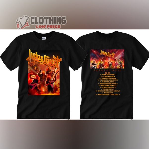 Judas Priest Firepower US 2024 Invincible Shield Tour Merch, Judas Priest Tour Dates 2024 T-Shirt